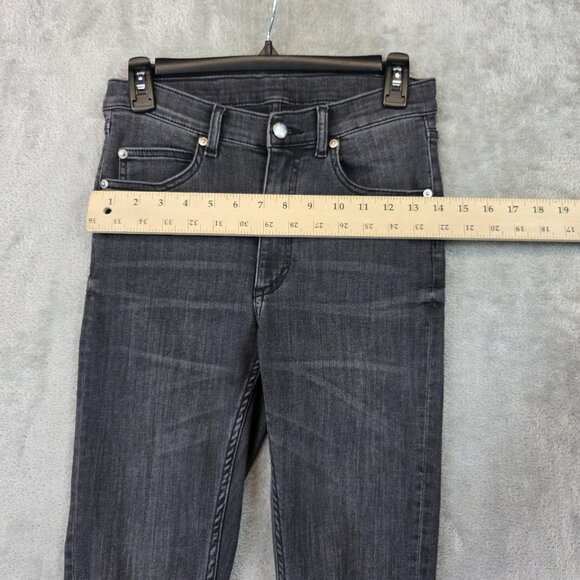 Cheap Monday Jeans Womens 27x32 Gray Second Skin Shadow Skinny Ripped Denim - Picture 5 of 14
